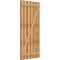 Ekena Millwork Spaced Board-n-Batten Shutters w/Z-Bar, Rough Sawn Western Red Cedar, 34 3/4W x 72H, PR RBS06Z35X072RWR - alternate 4